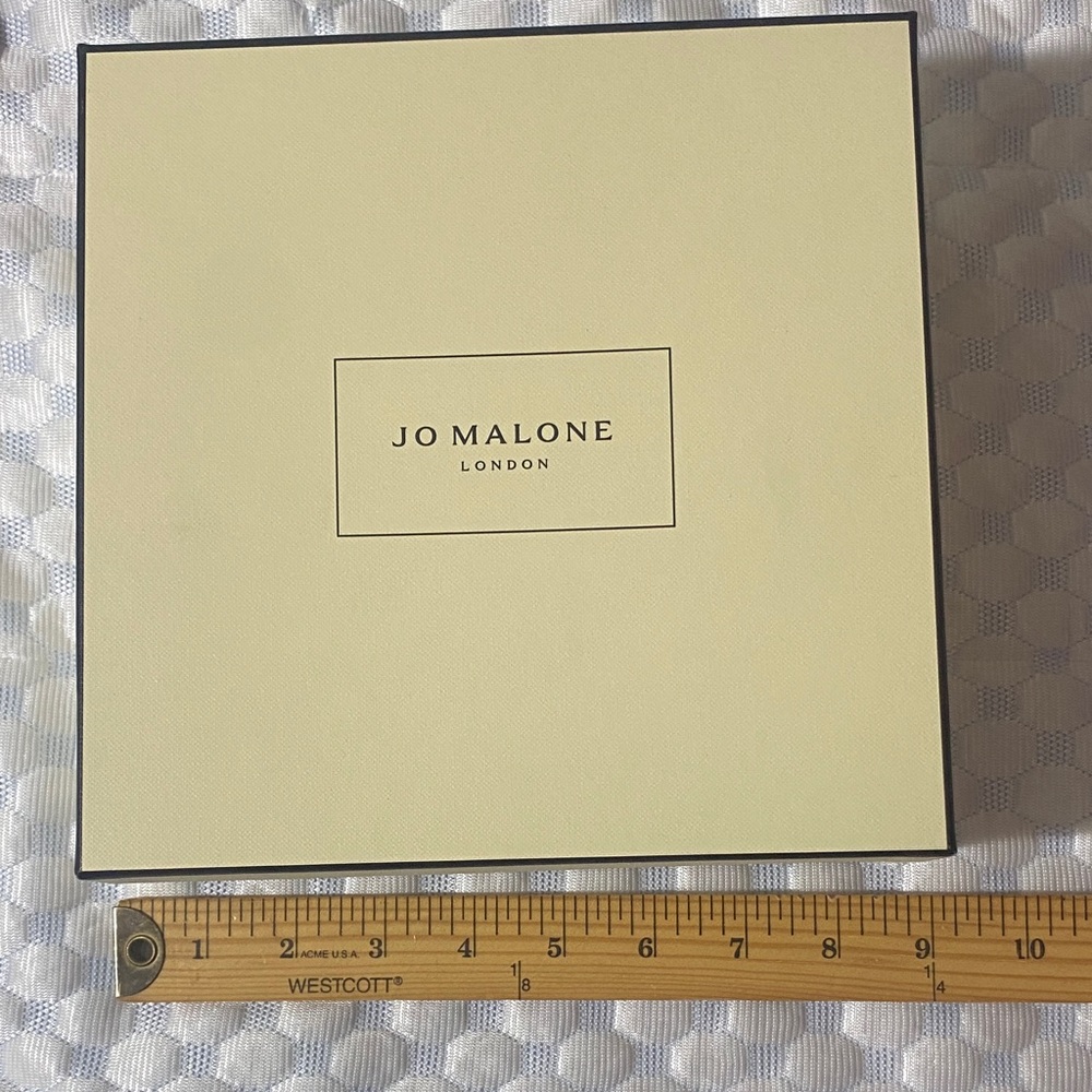 Jo Malone Cream Box with Black Trim and Center Logo